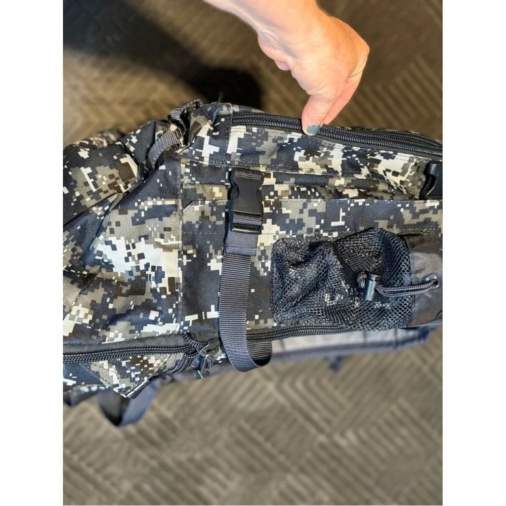 Tactical Backpack Digital Camo Large Military Assault Rucksack Grey Black‎